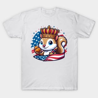 A Whimsical Tribute to American Culture in Cartoon Style T-Shirt